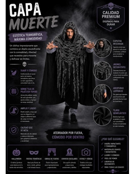 Fantasia da Morte Tamanho L | Fantasias para Adultos O Rei do Carnaval